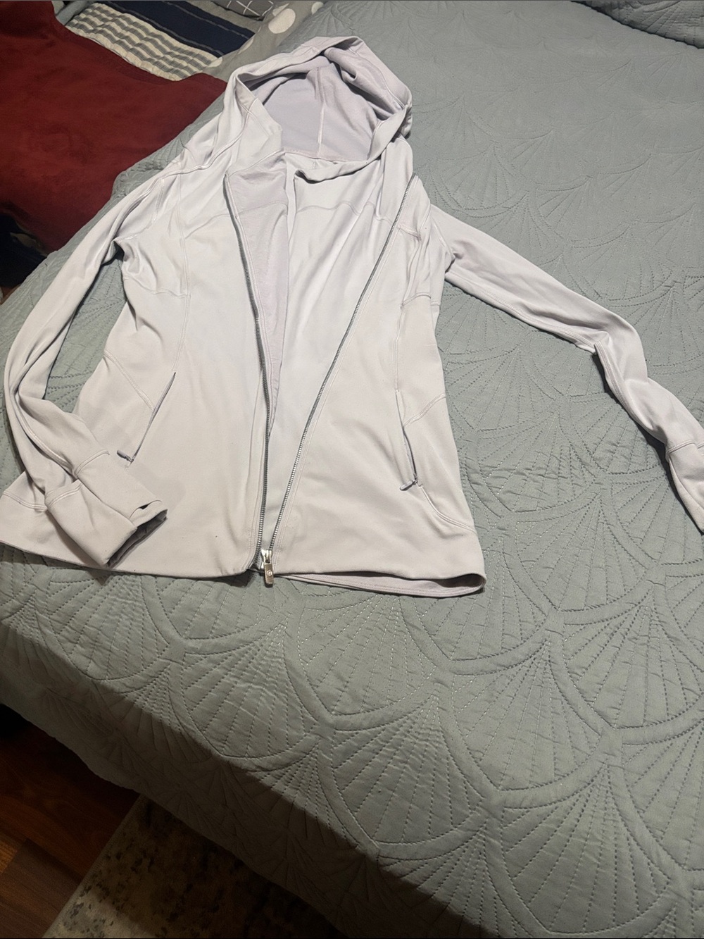 Light purple Women's Hooded Zip Jacket